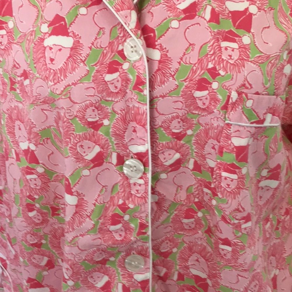 Rare Lilly Pulitzer Santa Paws Lion PJs Collectors - Picture 4 of 11